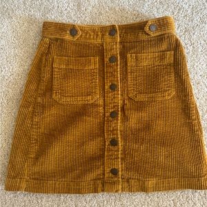 Madewell Cordouroy Button up Skirt 🍁